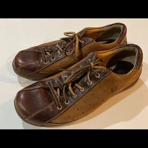 Born Hawkeye Brown Leather Oxford Sneaker Shoe Size Womens 11 11/43 W0578
